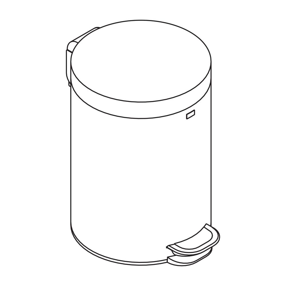 HEWI Abfallbehälter 5 l Soft Close Edelstahl matt schwarz beschichtet... HEWI-950.05.31501 4014885619369 (Abb. 3)