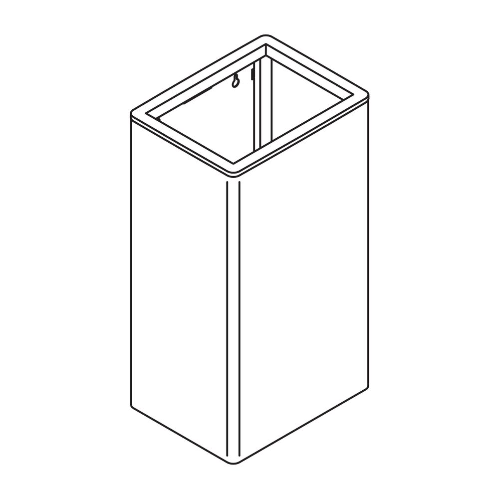 HEWI Papierabfallbehälter Edelstahl weiß beschichtet 60 Liter... HEWI-950.05.400 4014885633266 (Abb. 3)