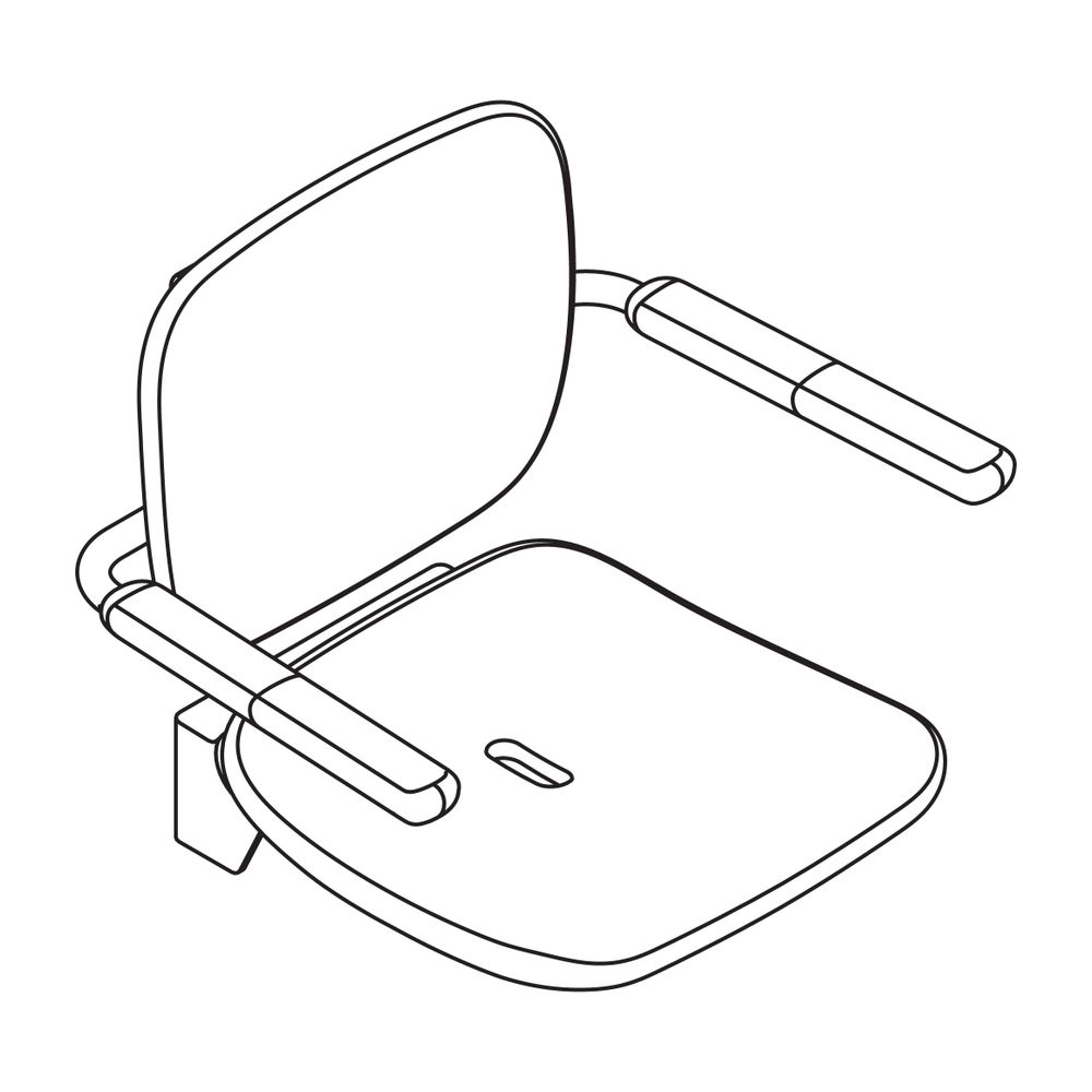 HEWI Klappsitz Premium weiß hochglanz-weiß matt... HEWI-802.51.23360 SD 4014885646044 (Abb. 3)