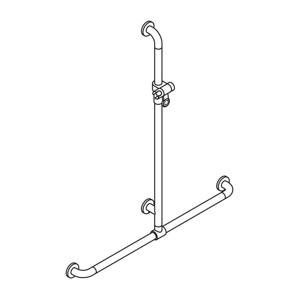 HEWI Duschhandlauf mit verschiebbarer Brausehalterstange Anthrazitgrau 1100x962 chro... HEWI-801.35.41054 4014885651321 (Abb. 3)