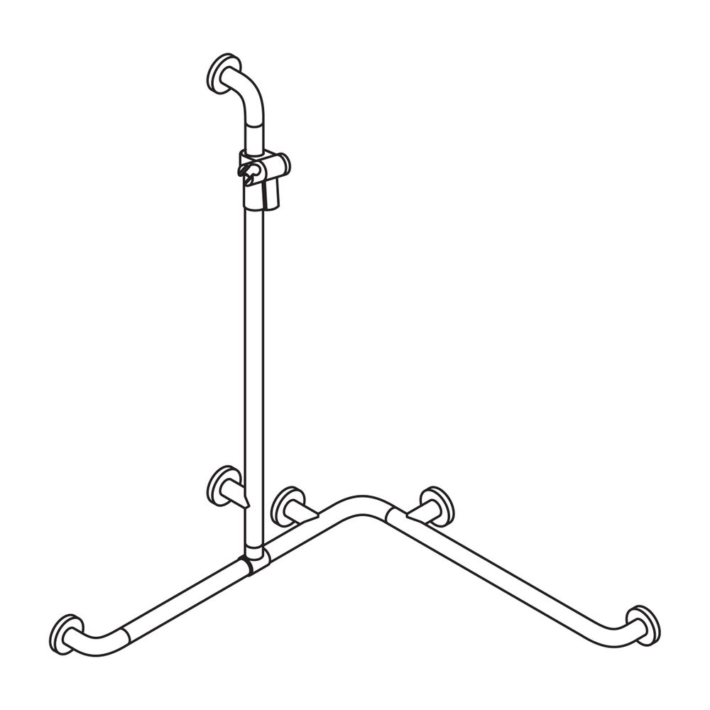 HEWI Duschhandlauf mit verschiebbarer Brausehalterstange Serie 805 Classic 1100x762... HEWI-805.35.310 98 4014885410188 (Abb. 3)