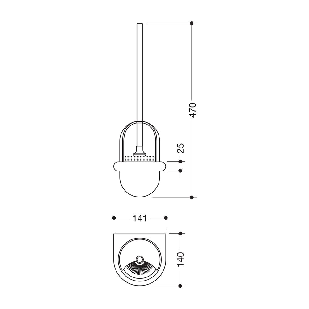 HEWI WC-Bürstengarnitur Serie 477 antimikrobielle Ausrüstung signalweiß... HEWI-477.20D100 98 4014884977996 (Abb. 2)
