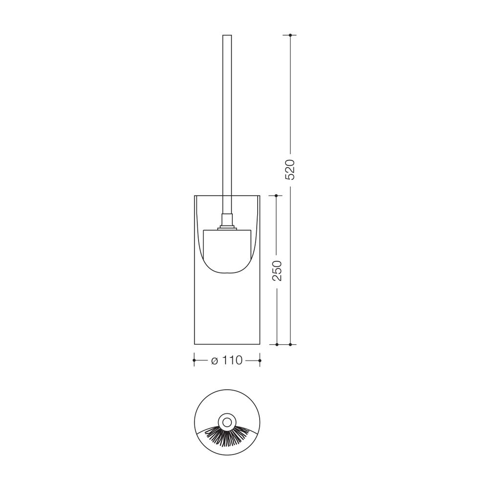 HEWI WC-Bürstengarnitur Serie 477 freistehend rubinrot... HEWI-477.20.200 33 4014884685952 (Abb. 2)
