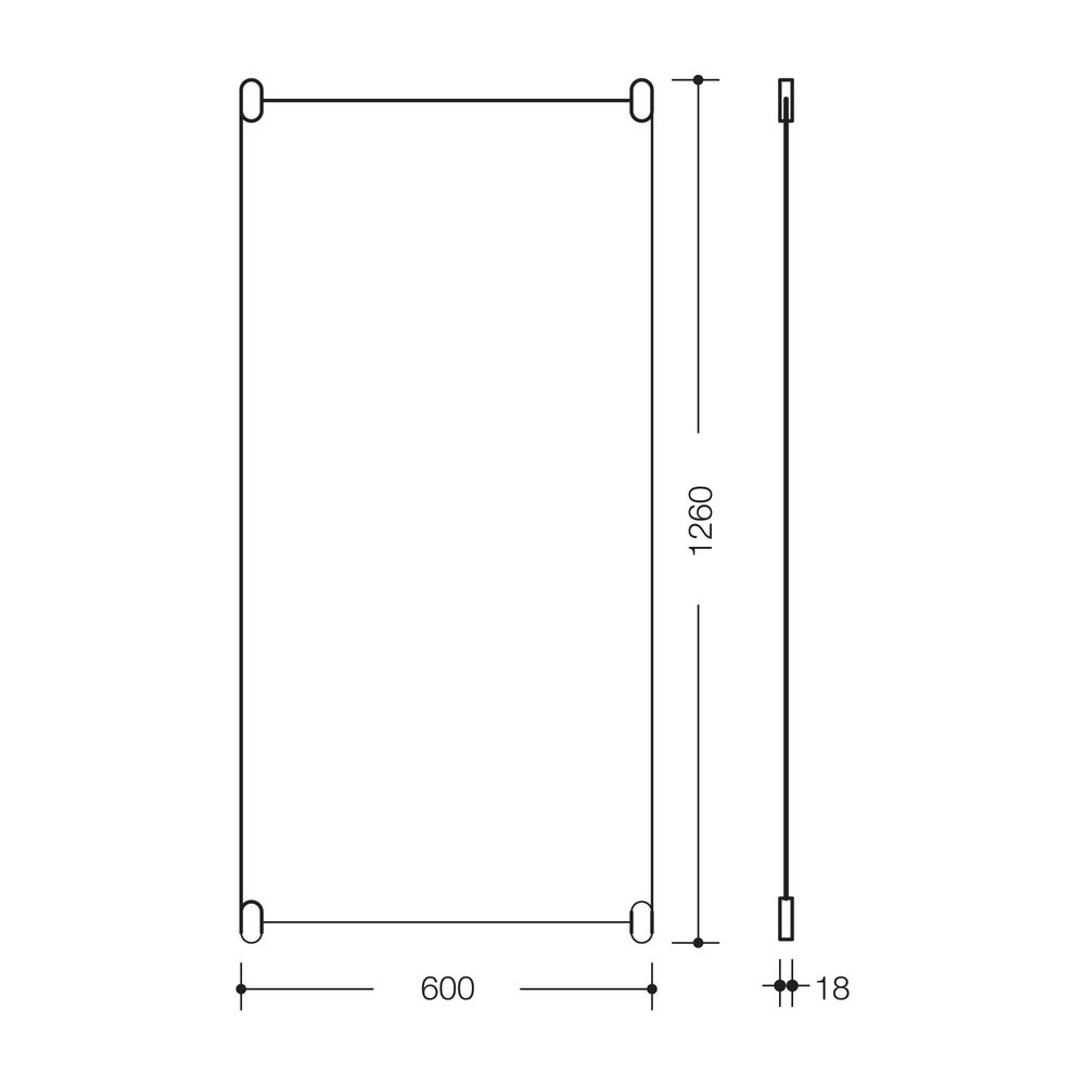 HEWI Wandspiegel mit Spiegelhalter Serie 801 aquablau... HEWI-801.01.300 55 4014885395911 (Abb. 2)