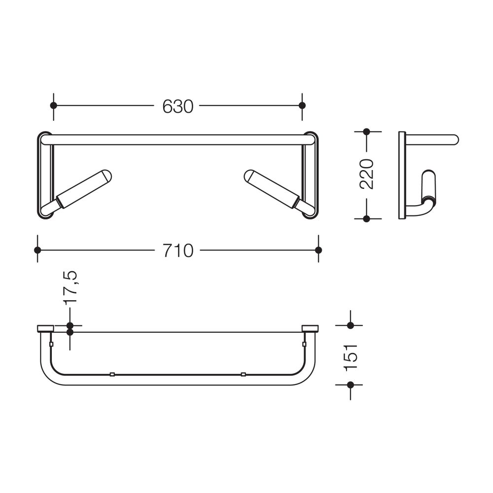 HEWI Spiegelablage mit Haltegriffen, LifeSystem apfelgrün... HEWI-802.03.100 74 4014885421511 (Abb. 2)