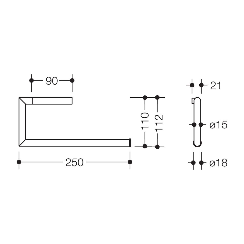 HEWI WC-Papierhalter System 162, Edelstahl matt schliff., f. 2 WC-Rollen... HEWI-162.21.200XA 4014884941386 (Abb. 2)