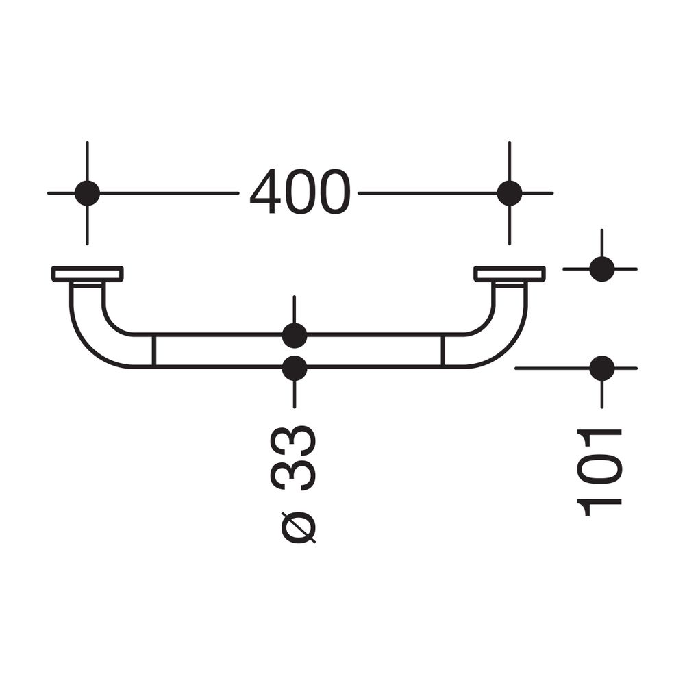 HEWI Haltegriff Serie 801 400mm Stützlast 300 kg sand... HEWI-801.36.8110 86 4014885429562 (Abb. 2)