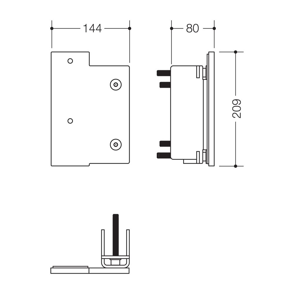 HEWI Zusatzset Stützklappgriff-Griff S 50, f. Stützklappgriff-Griff System 900 Desig... HEWI-S50.02.00041 4014885539919 (Abb. 2)