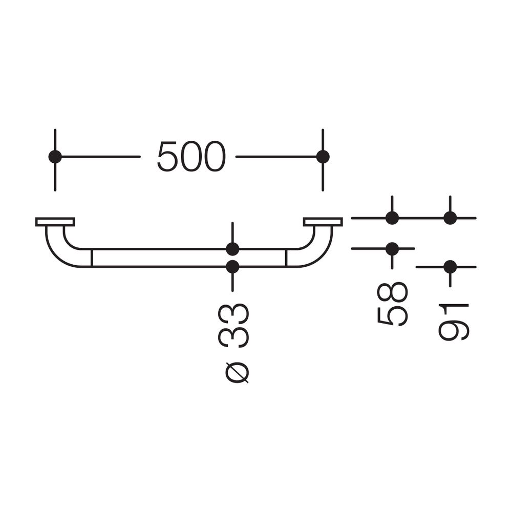 HEWI Haltegriff Serie 801 D 33, 500mm BM211.2, mit Aluminiumkern anthrazitgraur... HEWI-801.36.126 92 4014884984291 (Abb. 2)