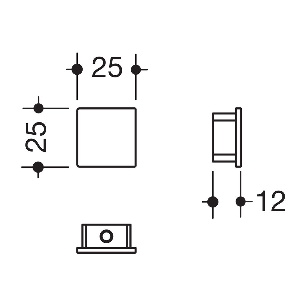 HEWI Profilkappe 25x25mm, pulverbeschichtet Weiß tiefmatt... HEWI-950.13.0020 DX 4014885607601 (Abb. 2)