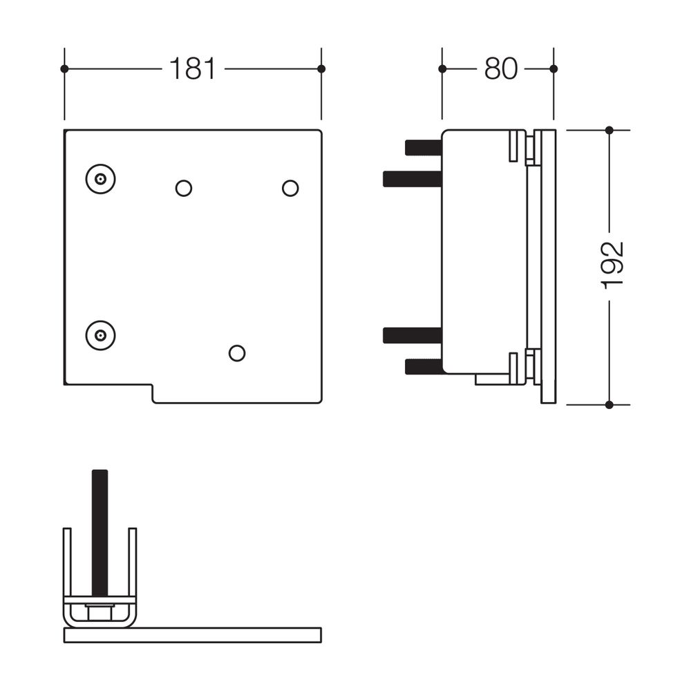 HEWI Zusatzset Stützklappgriff S 50 für Stützklappgriffe 802.50., links... HEWI-S50.02.00032 4014885649151 (Abb. 2)