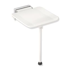 HEWI Klappsitz System 900 350x415 chrom Bodenstütze Sitzfläche Kunststoff signalw... HEWI-900.51.20140 98 4014885606512 (Abb. 1)