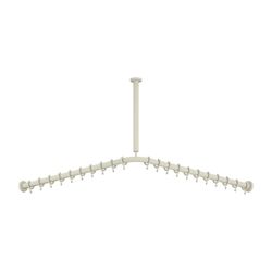 HEWI Vorhangstange matt, 983mm kürzbar, 20 Ringe, Deckenabhängung A:500 reinweiß... HEWI-801.34B1061 99 4014885601227 (Abb. 1)