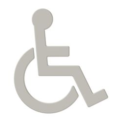 HEWI Symbol Barrierefrei Serie 801 selbstklebend lichtgrau... HEWI-801.91.030 97 4014884679029 (Abb. 1)