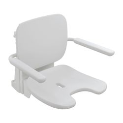 HEWI Einhängesitz Premium, Schamausschnitt mit Höhenverstellung, Weiß hochglanz/W... HEWI-802.51.14660 SD 4014885645986 (Abb. 1)
