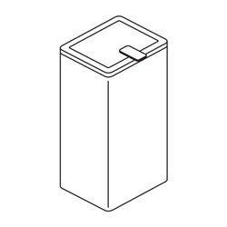 HEWI Hygieneabfallbehälter Edelstahl weiß beschichtet 6 Liter... HEWI-950.05.200 4014884942611 (Abb. 1)