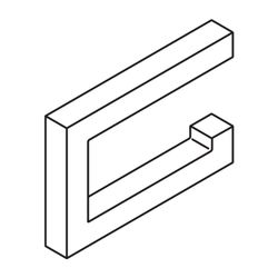 HEWI WC-Papierhalter System 100, chrom, klappbar, B 162mm, H 110mm... HEWI-100.21.10040 4014884942093 (Abb. 1)