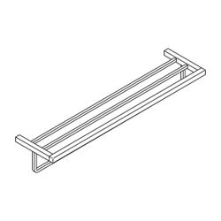 HEWI Badetuchablage System 100, chrom, Breite: 602mm... HEWI-100.30.10040 4014884942543 (Abb. 1)