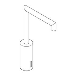 HEWI SENSORIC Waschtischarmatur elektronisch, verchromt, mit Gehrung, Netzbetrieb... HEWI-AQ1.12S23040 4014885484905 (Abb. 1)