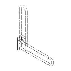 HEWI mobiler Stützklappgriff Serie 801 L 850mm signalweiß... HEWI-801.50.227 98 4014885616375 (Abb. 1)