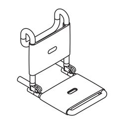 HEWI Einhängesitz klappbar B 345mm T 485mm H 472mm reinweiß... HEWI-801.51.107 99 4014885643920 (Abb. 1)