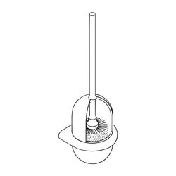 HEWI WC-Bürstengarnitur Serie 477 antimikrobielle Ausrüstung signalweiß... HEWI-477.20D100 98 4014884977996 (Abb. 1)