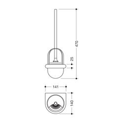HEWI WC-Bürstengarnitur Serie 477 matt anthrazitgrau... HEWI-477.20B100 92 4014885583387 (Abb. 1)