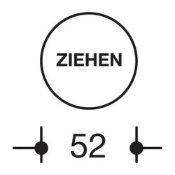 HEWI Symbol ZIEHEN 52mm selbstklebend aquablau... HEWI-711Z 55  (Abb. 1)