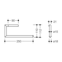 HEWI WC-Papierhalter System 162, Edelstahl matt schliff., f. 2 WC-Rollen... HEWI-162.21.200XA 4014884941386 (Abb. 1)