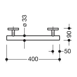 HEWI Haltegriff L 400mm, D 33mm, unifarben Signalweiß, 950.36.11090 98... HEWI-950.36.11090 98 4014884960356 (Abb. 1)