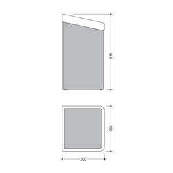 HEWI Papierhandtuchkorb Serie 477 matt, Abfallbehälter für benutzte Papierhandtüc... HEWI-477.05B20011 97 4014885588344 (Abb. 1)