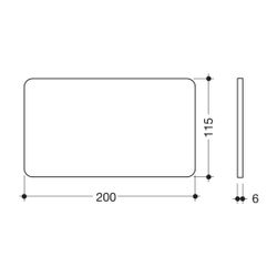HEWI Glasplatte 200mm, für Ablage 815.03.10005... HEWI-63499 4014884986288 (Abb. 1)
