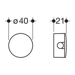 HEWI Rosette System 815, chrom, für WC-PH Reserve-PH zweifach... HEWI-63518 4014884986363 (Abb. 1)