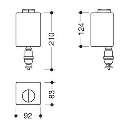 HEWI Leerflasche für Sensoric 805.06. 155 und 950.06. 155 inkl. Schaumpumpe, 1 Liter... HEWI-805.06.E06 4014884991428 (Abb. 1)