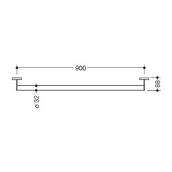 HEWI Haltegriff D 32, L 900mm, chrom... HEWI-900.36.00640 4014885526858 (Abb. 1)