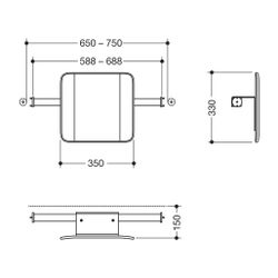 HEWI Rückenst. System 900 auf Stützklappgriff A T 150, pulverbeschichtet dgrau ti... HEWI-900.51.90160 ER 4014885645030 (Abb. 1)