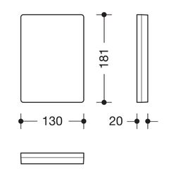 HEWI Montageplatte mit Abdeckung matt geschliffen, für mobile HEWI Stützklappgrif... HEWI-950.50.100XA 90 4014885411048 (Abb. 1)