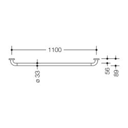 HEWI Haltegriff Serie 801 1100mm antimikrobielle Ausrüstung signalweiß... HEWI-801.36D150 98 4014884978283 (Abb. 1)