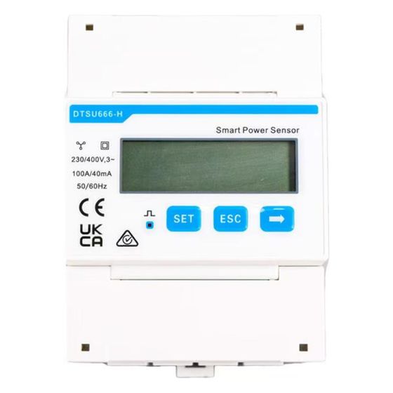 Huawei Stromzähler SmartPS-250A-T0, 3-phasig, Hutschienenmontage, LCD-Display, inkl. Stromzangen