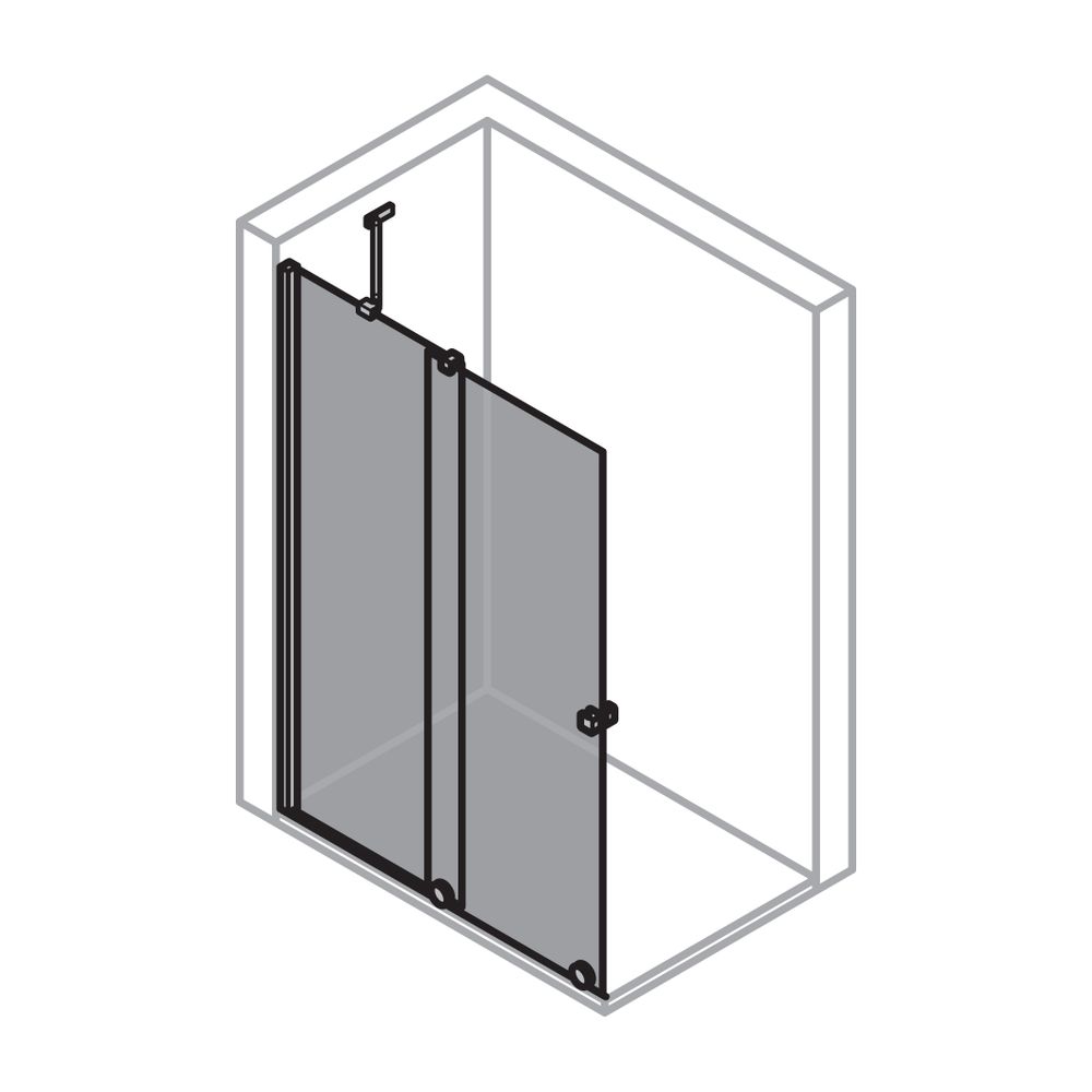 HÜPPE Xtensa Gleittür 1teilig m. fest. Segment Links 900 H2000 Stabi silber hoc... HUEPPE-XT0120069321881 4055288461568 (Abb. 2)