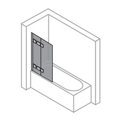 HÜPPE Solva teilgerahmt Badewannenabtrennung Schwingfalttür Links 1200 H1500 hochg... HUEPPE-S26402092301 4055288428059 (Abb. 1)