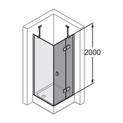 HÜPPE Solva teilgerahmt Schwingtür m. fest. Segment Bodengleich Rechts 1000 H2000 ... HUEPPE-S20413092380 4055288372048 (Abb. 1)