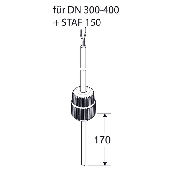 IMI TA Temperaturfühler, für Messnippel am Ventil Pt1000, für DN 300-400 und STAF 150, Länge 170mm, Kabellänge 5m