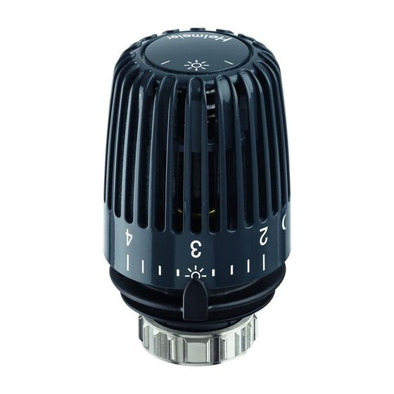 IMI Heimeier Thermostat-Kopf K, mit eingebautem Fühler, Anthrazitgrau