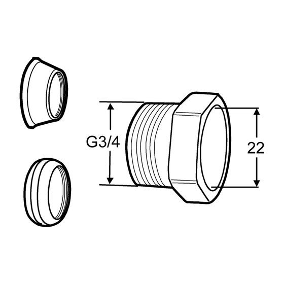 IMI TA Kombi-Kupplung, 22mm, G 3/4 für Kupfer- oder Präzisionsstahlrohr