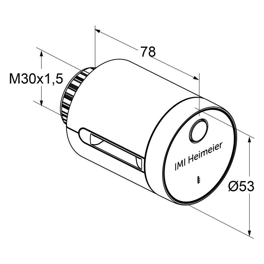 IMI Heimeier Smarter Thermostatkopf neo-K, Hybridtechnologie, Smartphone-Programmierun... IMI-1500-00.500 4024052009480 (Abb. 2)