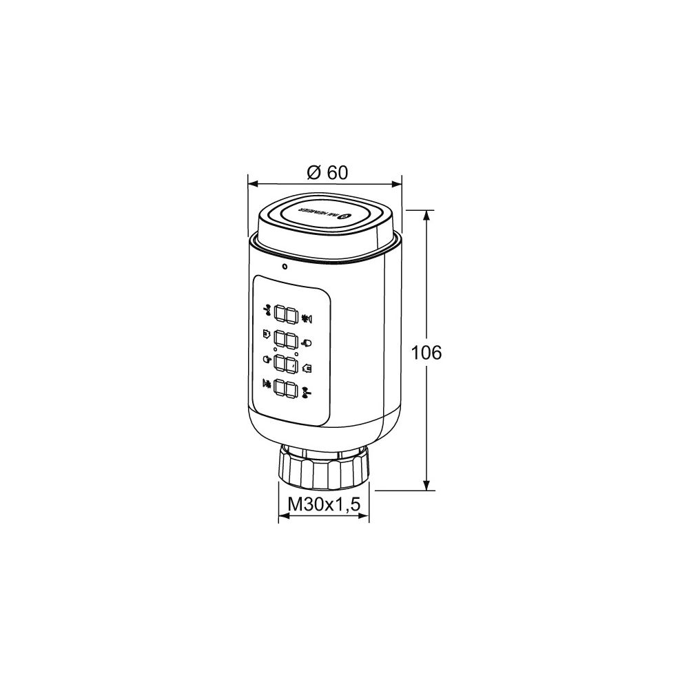 IMI Heimeier Smarter Thermostatkopf HeimSync, Bluetooth, Smartphone-Programmierung, M3... IMI-1550-00.500 4024052058952 (Abb. 5)