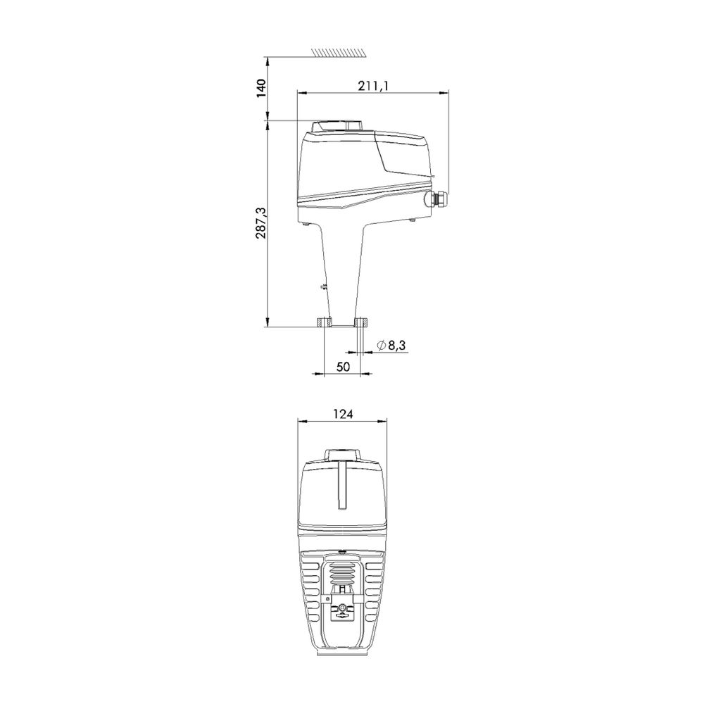 Heimeier TA Stellantrieb TA-Slider 1600 Plus 24V BACnet MS/TP RS485 Digitaleingang, Re... IMI-32222813219 5902276816918 (Abb. 2)