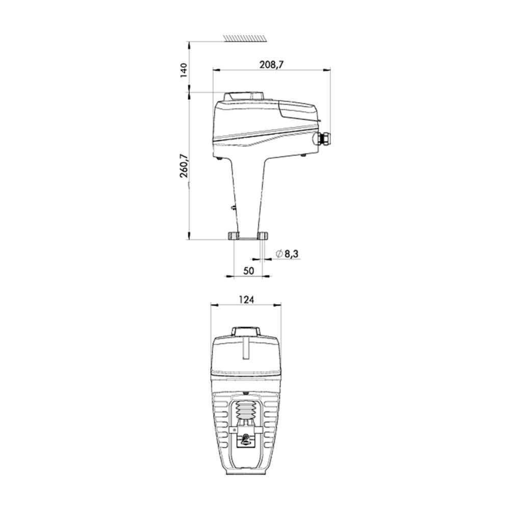 Heimeier TA Stellantrieb TA-Slider 1600, 24V stetig, 0(2)-10 VDC, 3-Punkt, 2-Punkt... IMI-32222810110 5902276816789 (Abb. 2)