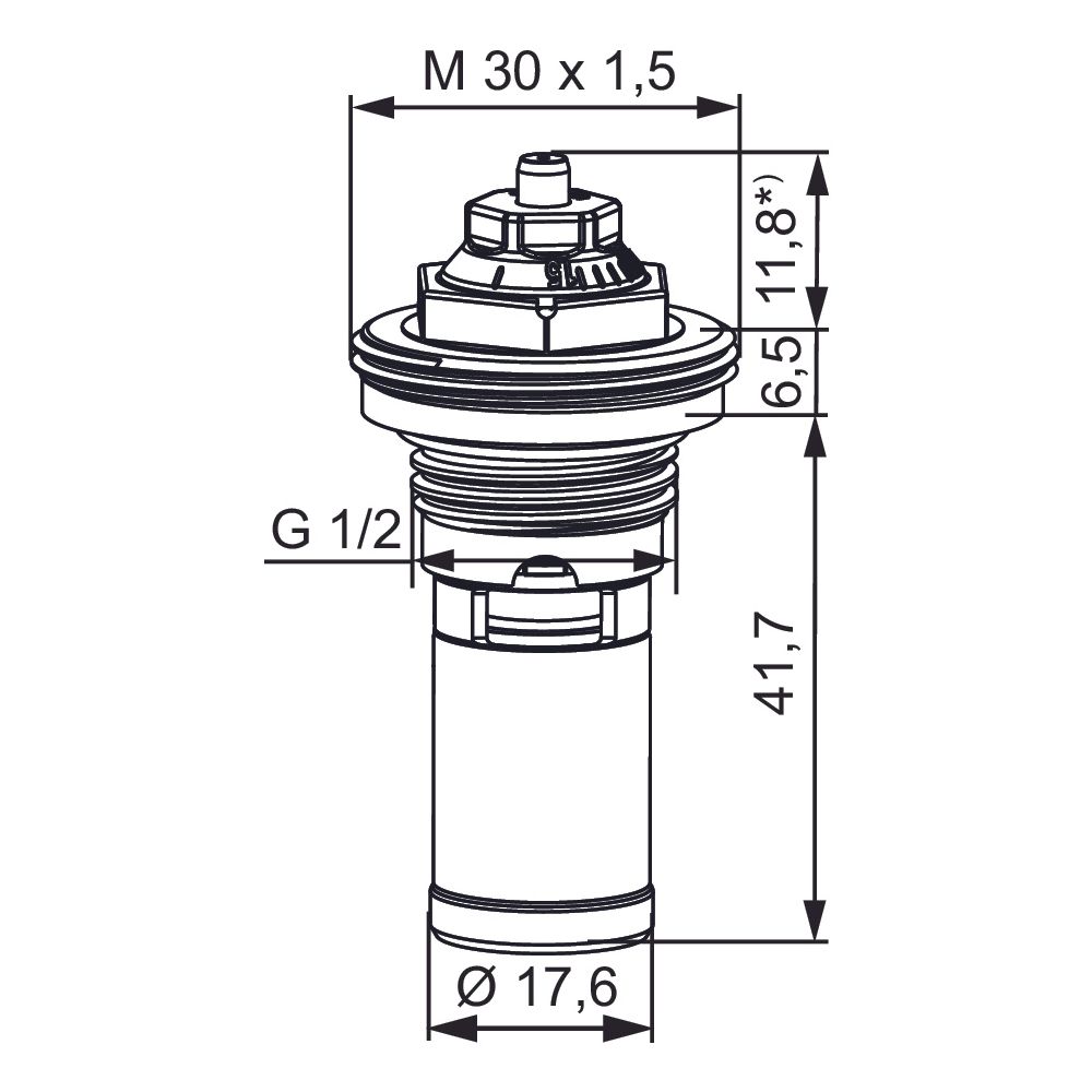 IMI Heimeier Thermostat-Oberteil Eclipse für Ventilheizkörper, für Stelrad G 1/2" etc... IMI-4382-00.300 4024052979011 (Abb. 2)